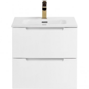 База под раковину подвесная BELBAGNO ETNA-500-2C-SO-BL с двумя выкатными ящиками, с доводчиками, Bianco Lucido, 500x460x500 База под раковину подвесная BELBAGNO ETNA-500-2C-SO-BL с двумя выкатными ящиками, с доводчиками, Bianco Lucido, 500x460x500