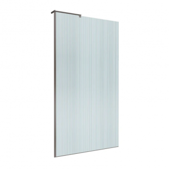 Душевая перегородка BELBAGNO UNO-L-1-TB-100-FL-GM 1000x2000 мм Оружейная сталь