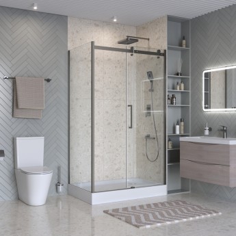 Душевой уголок BELBAGNO MARINO-2-AH-1-140/100-C-GM Душевой уголок BELBAGNO MARINO-2-AH-1-140/100-C-GM