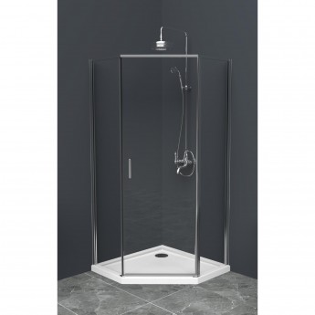 Душевой уголок BELBAGNO UNO-195-P-1-100-C-Cr Душевой уголок BELBAGNO UNO-195-P-1-100-C-Cr