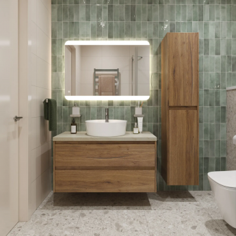 Тумба Rovere Tabacco 80 см BELBAGNO KRAFT KRAFT80RT-KEPMCO-1306-SET Тумба Rovere Tabacco 80 см BELBAGNO KRAFT KRAFT80RT-KEPMCO-1306-SET